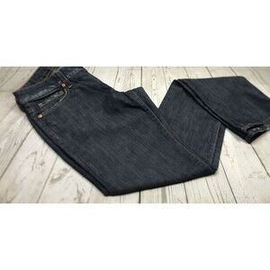 GUESS Premium Womens Jeans Size 27 Stretch Frayed Hem Dark Wash Denim